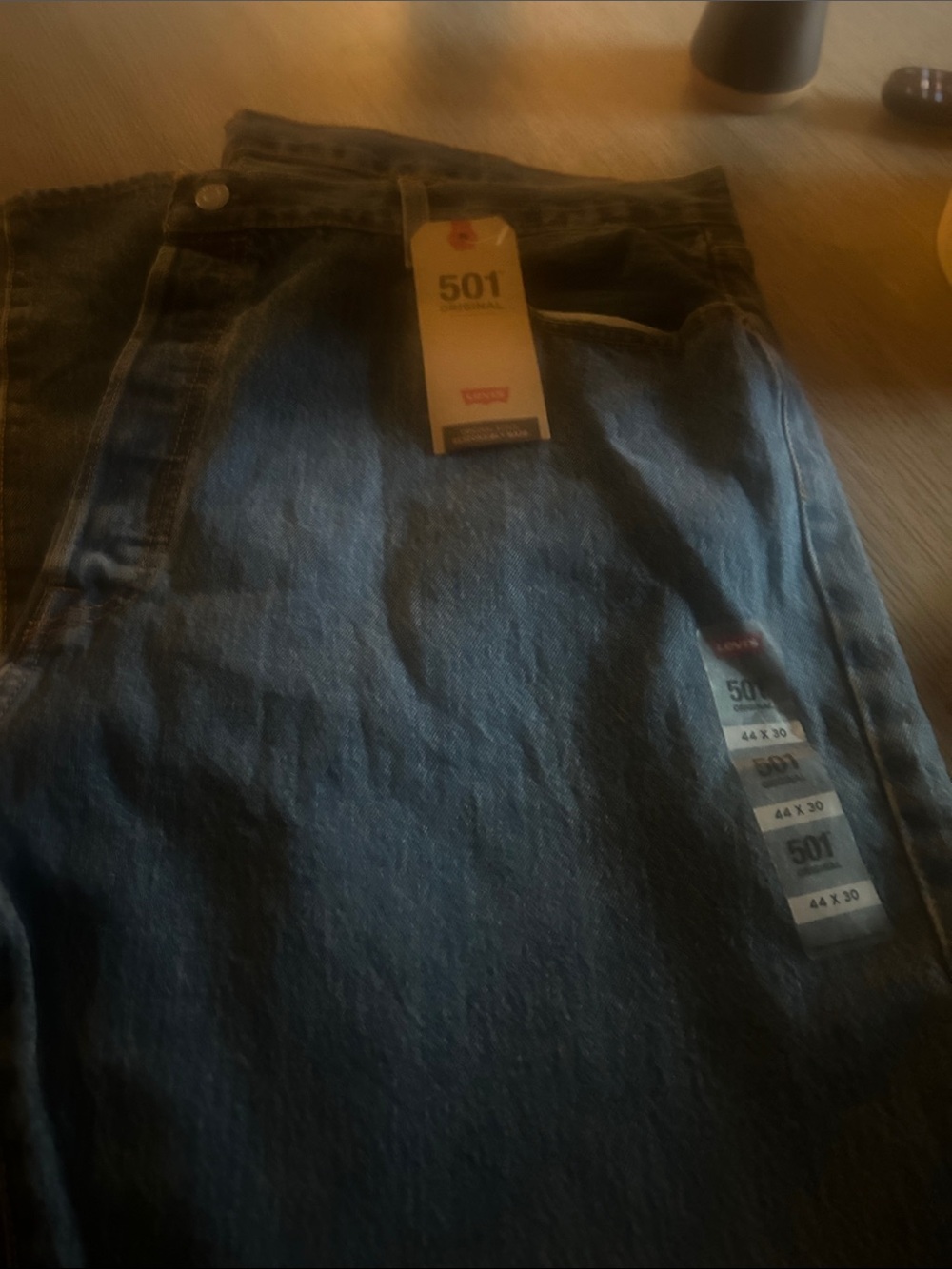 Levi's 501 Straight-Leg Jeans in Blue Denim